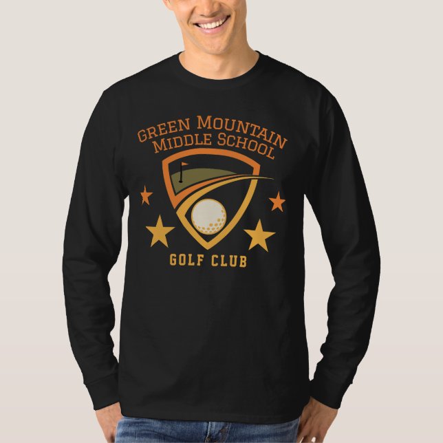 Camiseta Número da Liga do Clube de Golf Personalizado (Frente)