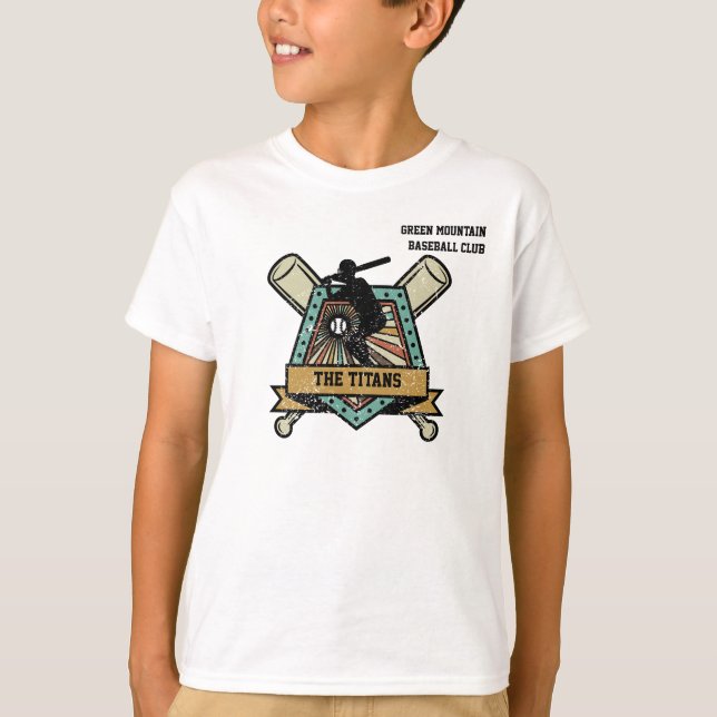 Camiseta Número da Liga do Clube Softball de Baseball (Frente)
