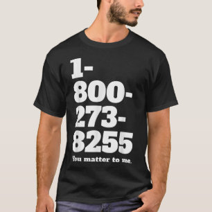 Camiseta Número da linha direta suicida
