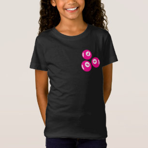 Camiseta Número da Sorte 4 Bolas Cor-de-Rosa