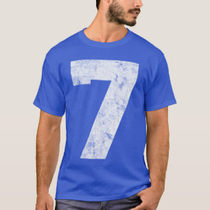 Camiseta Número da Sorte Vintage 7 Aniversário Esportes Pla