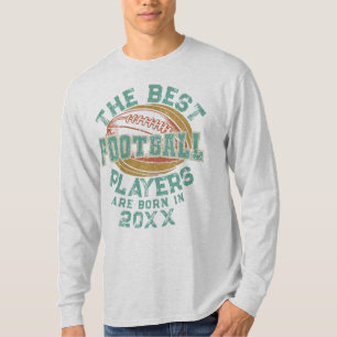 Camiseta Número de Ano Personalizado de Nascimento de Futeb