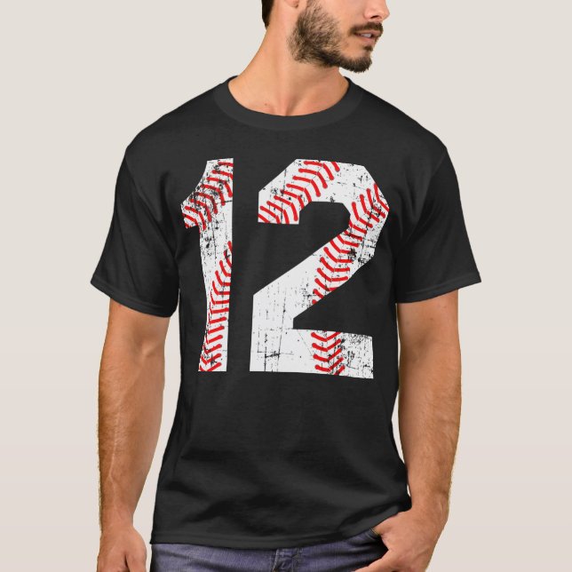 Camiseta Número de Baseball 12 Jersey (Frente)