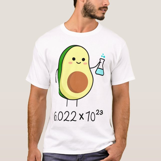 Camiseta Número de Canhão de Avogadro. Picante de Avocado b (Frente)
