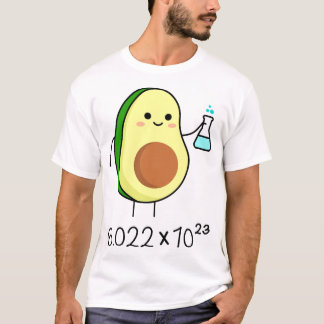 Camiseta Número de Canhão de Avogadro. Quimico de abacate b