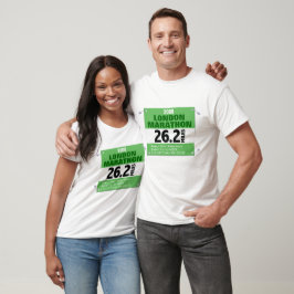 Camiseta Número de Corrida da Maratona Personalizada de Lon