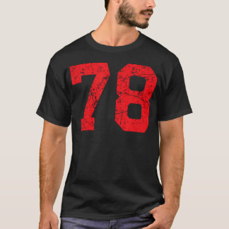 Camiseta Número de Equipe Esportiva Roxo Desgastado