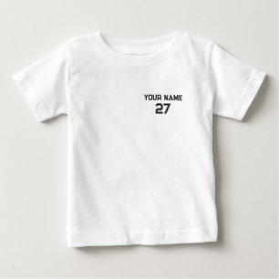 Camiseta Número de nome personalizado frente para trás