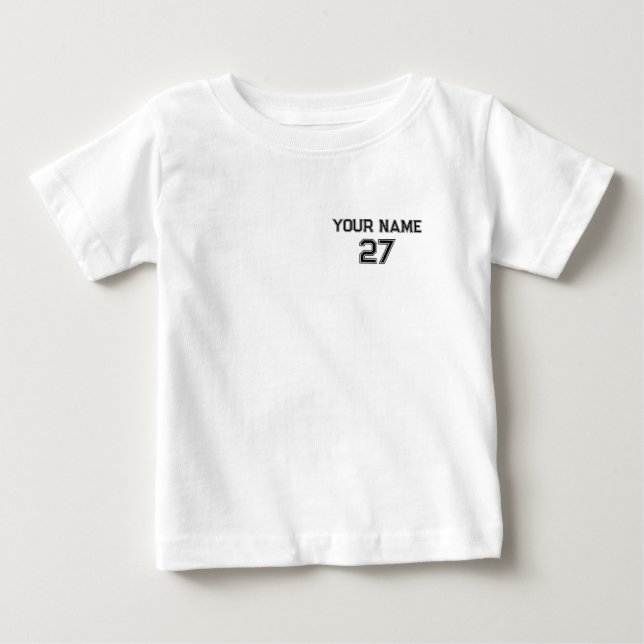 Camiseta Número de nome personalizado frente para trás (Frente)