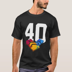 CAMISETA NÚMERO DE PINTURA DE SACOS 40 ANOS ANIVERSÁRIO DE
