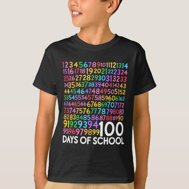 Camiseta Número De Professores Do Dia Da Escola 100 Dias (Frente)
