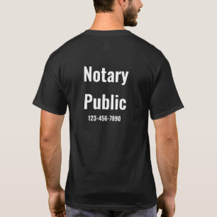 Camiseta Número de telefone público notário Modelo branco p