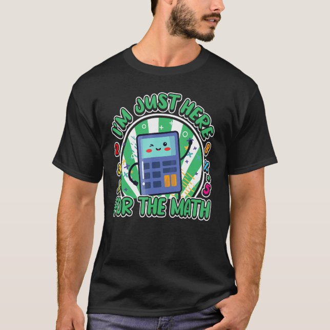 Camiseta Número Dia da Matemática Crianças Calculadora de m (Frente)