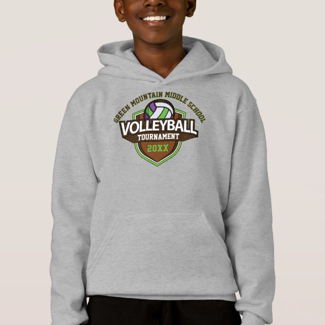 Camiseta Número do Ano do Torneio de Voleibol Personalizado (Frente)