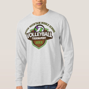 Camiseta Número do Ano do Torneio de Voleibol Personalizado
