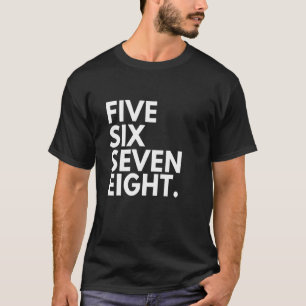 Camiseta Número do Dançarino Etapas Cinco Seis Sete Oito 5