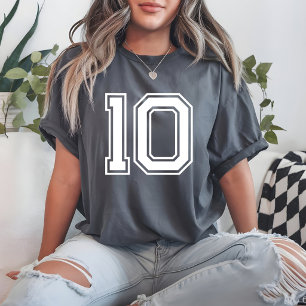 Camiseta Número do Dia de Jogo de Futebol Universitário Per