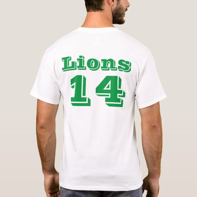 Camiseta Número do Nome da Equipe Frontal do Cabeçalho de L (Verso)