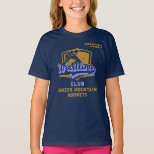 Camiseta Número do nome da escola do Clube da Equipe de Lut