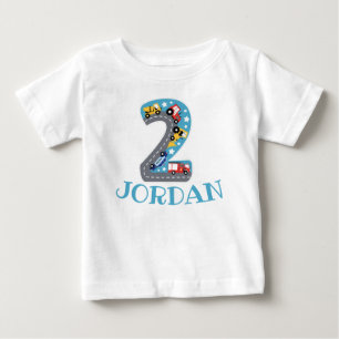 Camiseta NÚMERO DOIS SEGUNDO ANIVERSÁRIO INFANTIL BABY T-Sh
