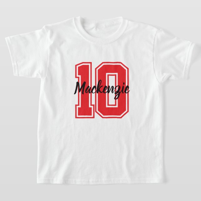 Camiseta Número e Nome Personalizados  (Postura )