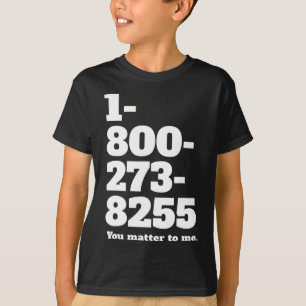 Camiseta Número Hotline Suicida Sensibilização Para A Saúde
