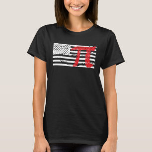 Camiseta Número Infinito Do Dia Pi Do Bandeira Americano Pi