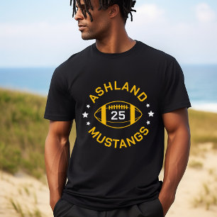 Camiseta Número Jersey de jogador de futebol negro e Dourad