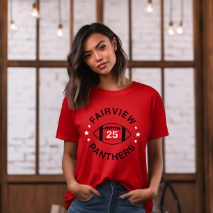 Camiseta Número Jersey do jogador de futebol vermelho e pre