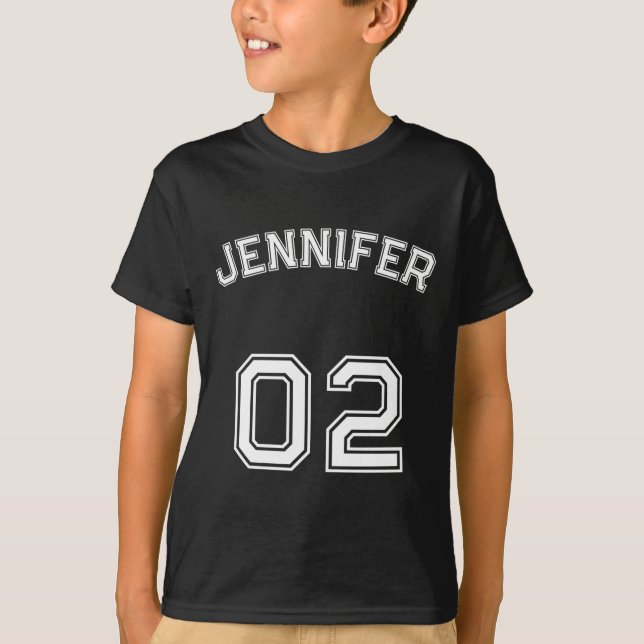 Camiseta Número Nome Menina Adolescente Bebe Nk Sr (Frente)
