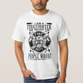 Camiseta Número Personalizado da Estação de Bombeiros "Nós 