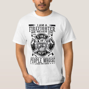 Camiseta Número Personalizado da Estação de Bombeiros "Nós 