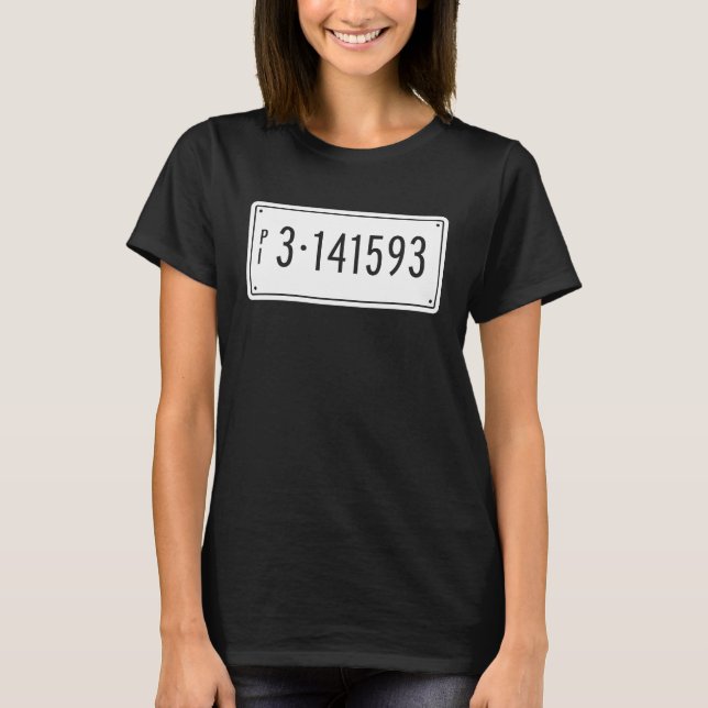 Camiseta Número Pi Dia Número Placa Geometria da Álgebra da (Frente)