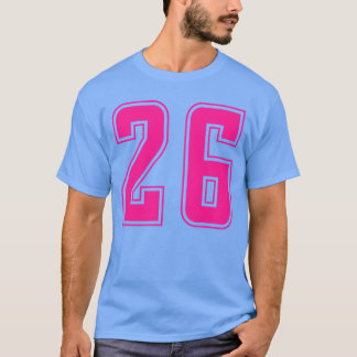 Camiseta Número Rosa 26eam Junior College Esportes Número R
