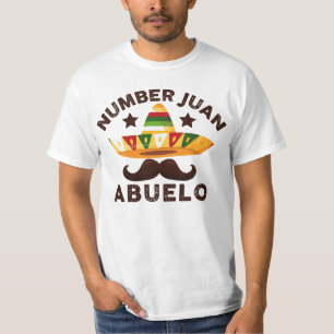 Camiseta Número Um Juan Abuelo Vovô Dia de os pais Mexicano