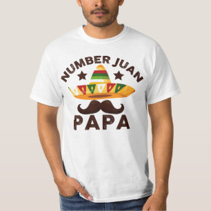 Camiseta Número Um Juan Papa Engraçado Dia de os pais mexic