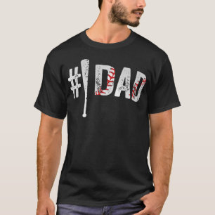 Camiseta Número Um Pai de Beisebol no Dia dos Pais 1