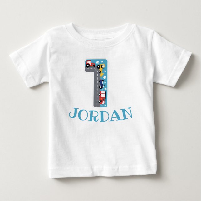 Camiseta NÚMERO UM PRIMEIRO ANIVERSARIO INFANTIL BABY T-Shi (Frente)