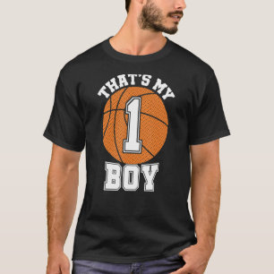 Camiseta Número Um que é o meu Garoto #1 Jogador de basquet