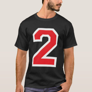 Camiseta Número Uniforme de Jersey nº 2