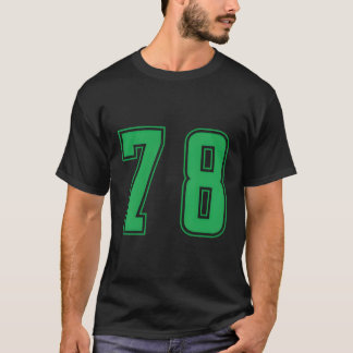 Camiseta Número Verde 78 Equipe Esportiva Júnior Unifor Num
