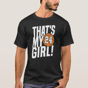 Camiseta Número Vinte e Quatro É a Minha Rapariga 24 Jogado