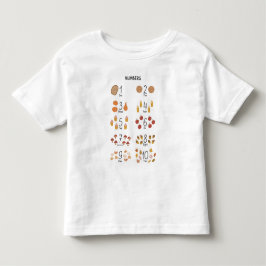 Camiseta Números 1 - 10 em Outono Estético Educacional