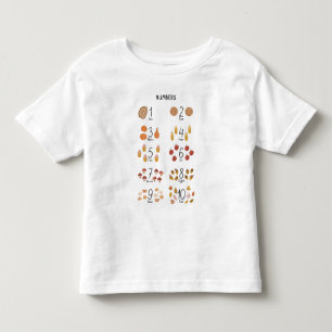 Camiseta Números 1 - 10 em Outono Estético Educacional 