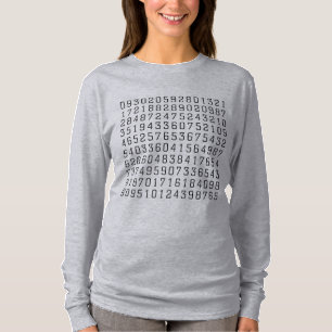 Camiseta Números aleatórios