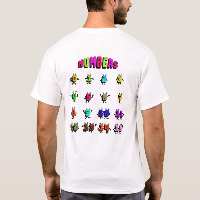 Camiseta Números coloridos (Verso)