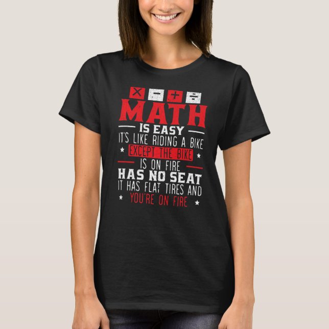 Camiseta Números de álgebra matemáticos do Geek matemático  (Frente)