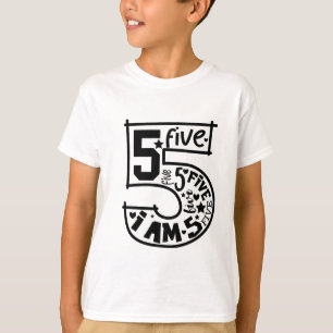 Camiseta Números de Aniversário para Meninos - 5 Anos