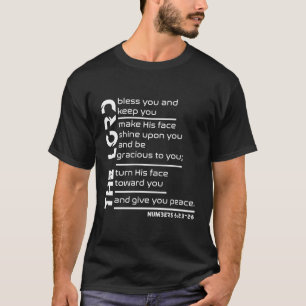 Camiseta Números de bênção Aarônicos 6 Design moderno Edgy