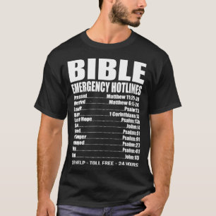 Camiseta Números de Emergência da bíblia Engraçado, Hot